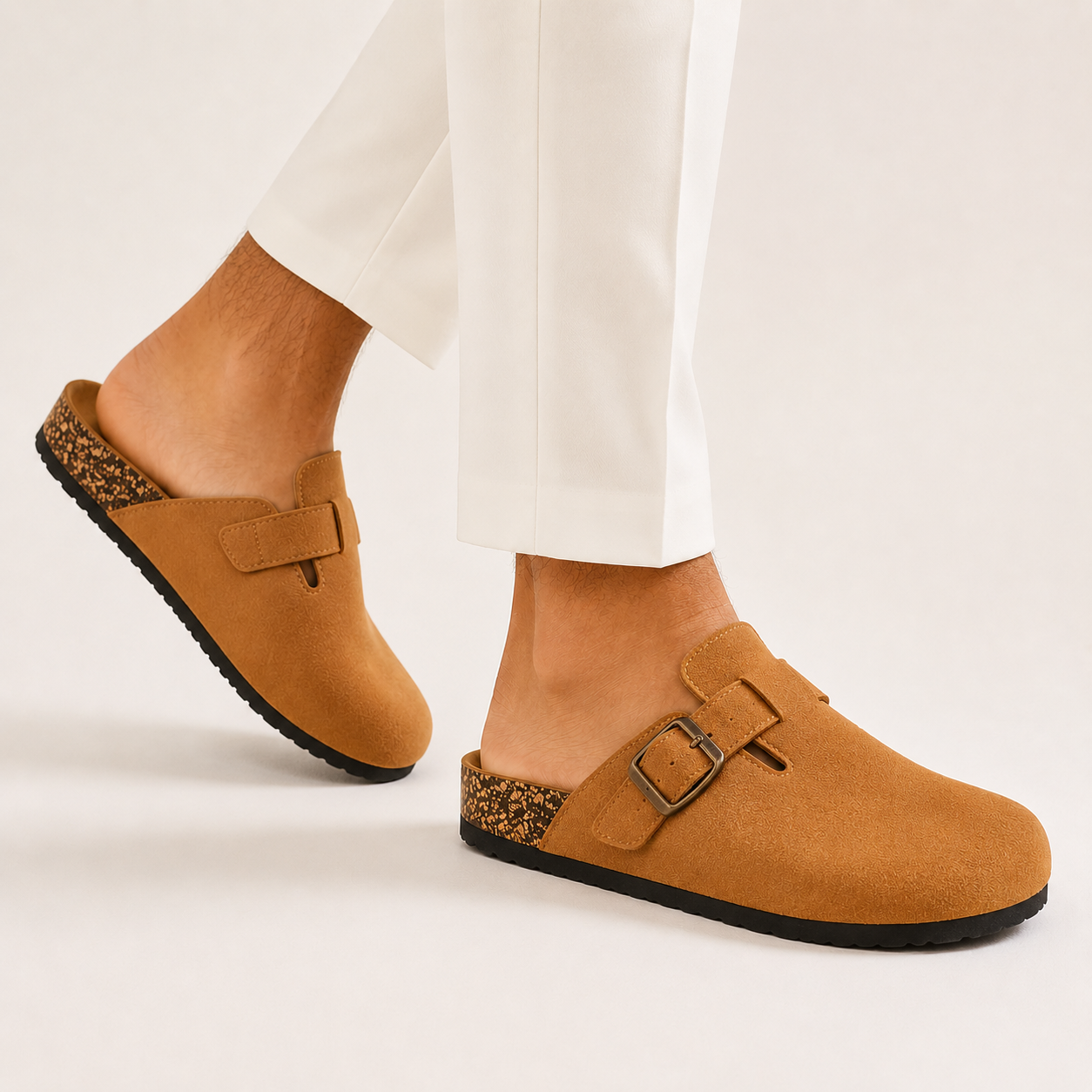 Men's Casual Buckle Clogs