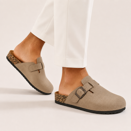 Men's Casual Buckle Clogs