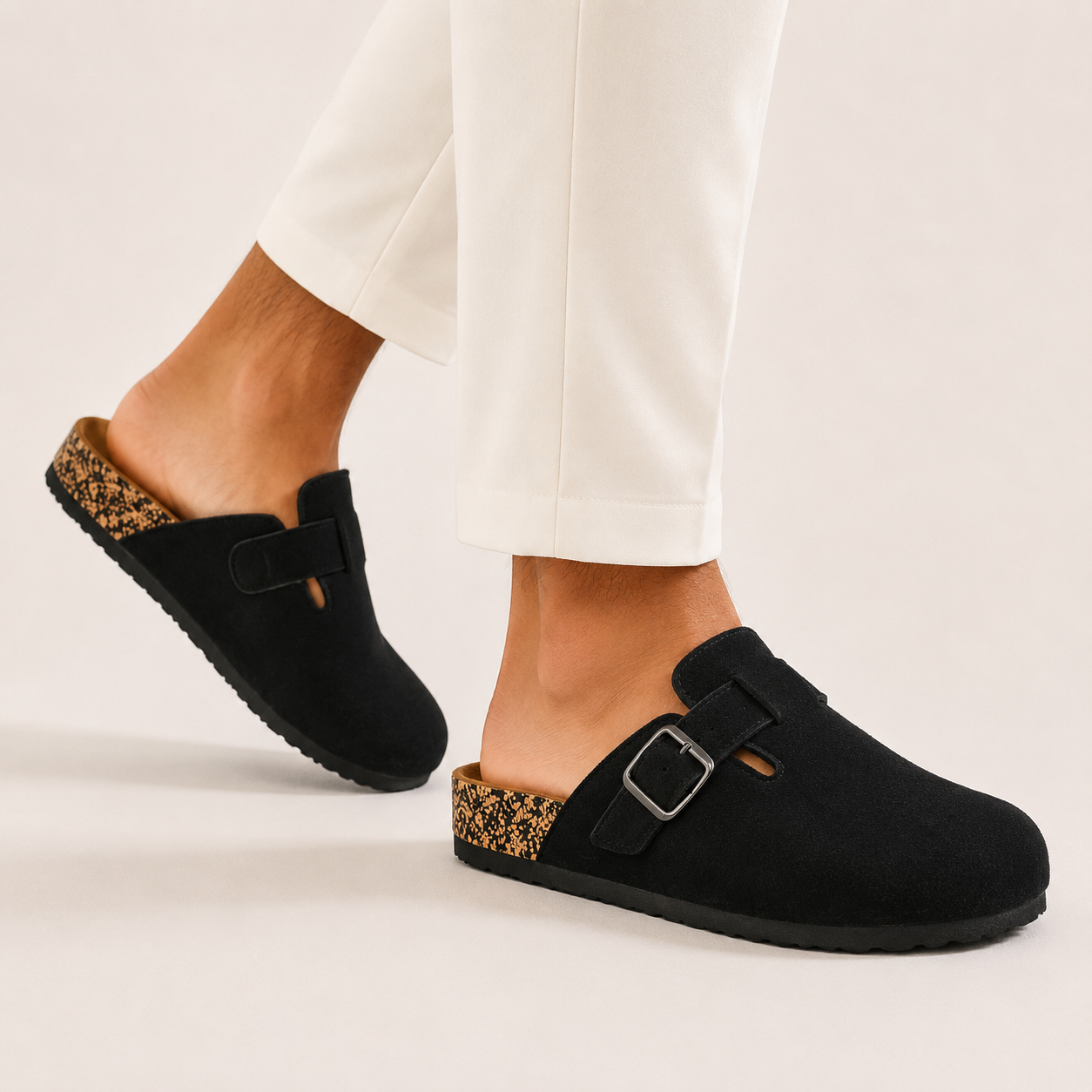 Men's Casual Buckle Clogs